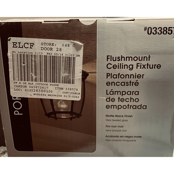 Portfolio Flushmount Ceiling Fixture #0338579 Matte Black Finish New Boxed - Picture 4 of 6